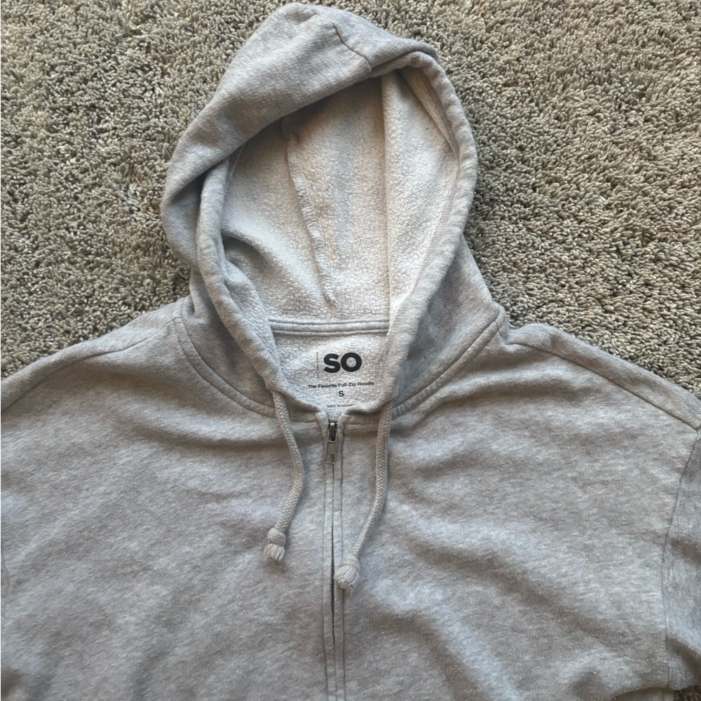 SO Women's Short Full Zip Gray Jacket Size S - Picture 2 of 8